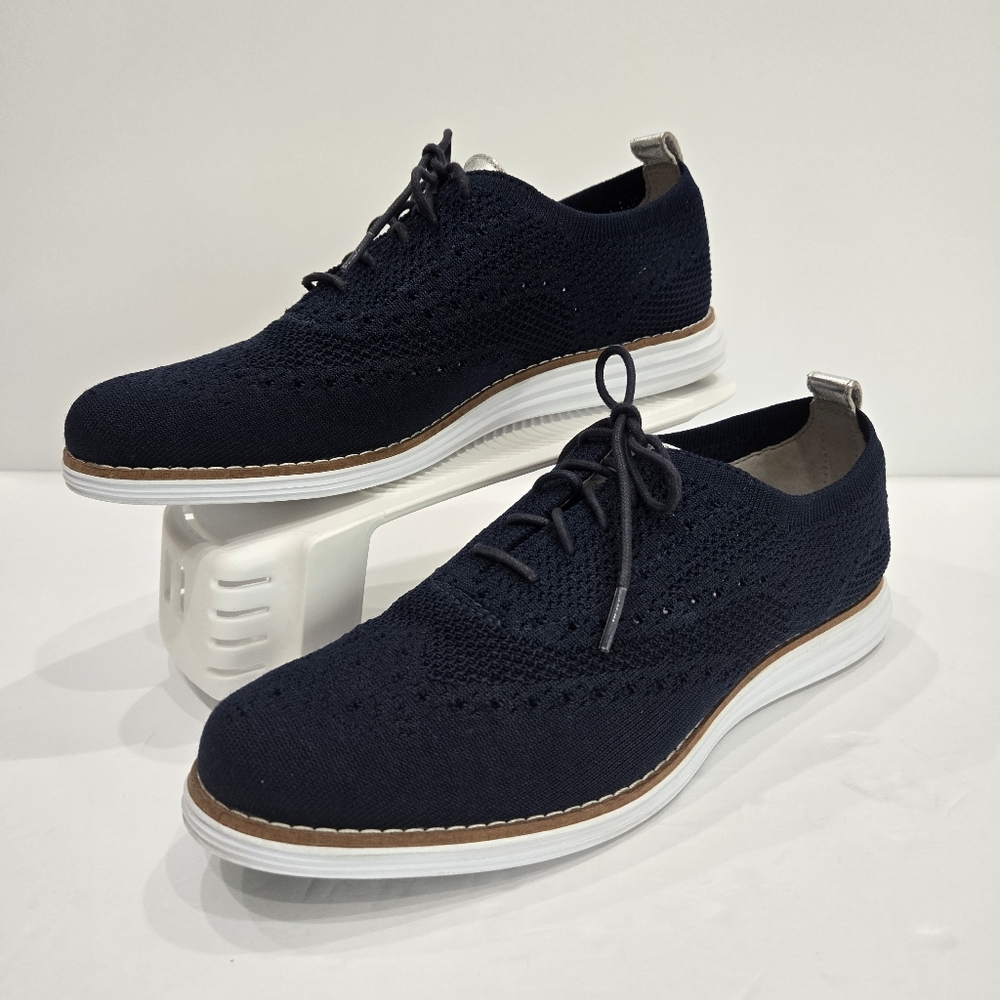Cole Haan ZeroGrand Stitchlite, soft knit lace up  Blue Shoes Size 9.5